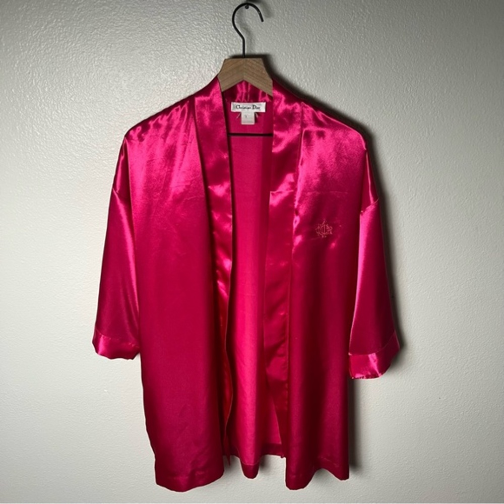 Christian Dior fuchsia robe vintage short size M/L